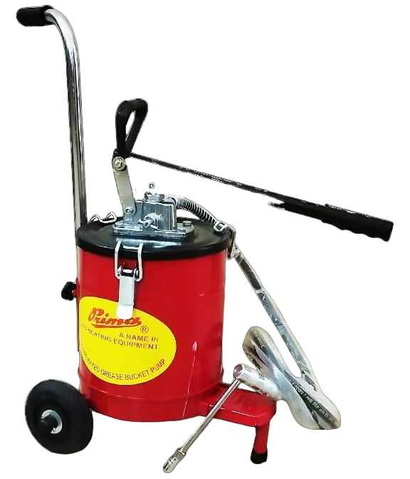 BUCKET GREASE PUMP WITH TROLLY
